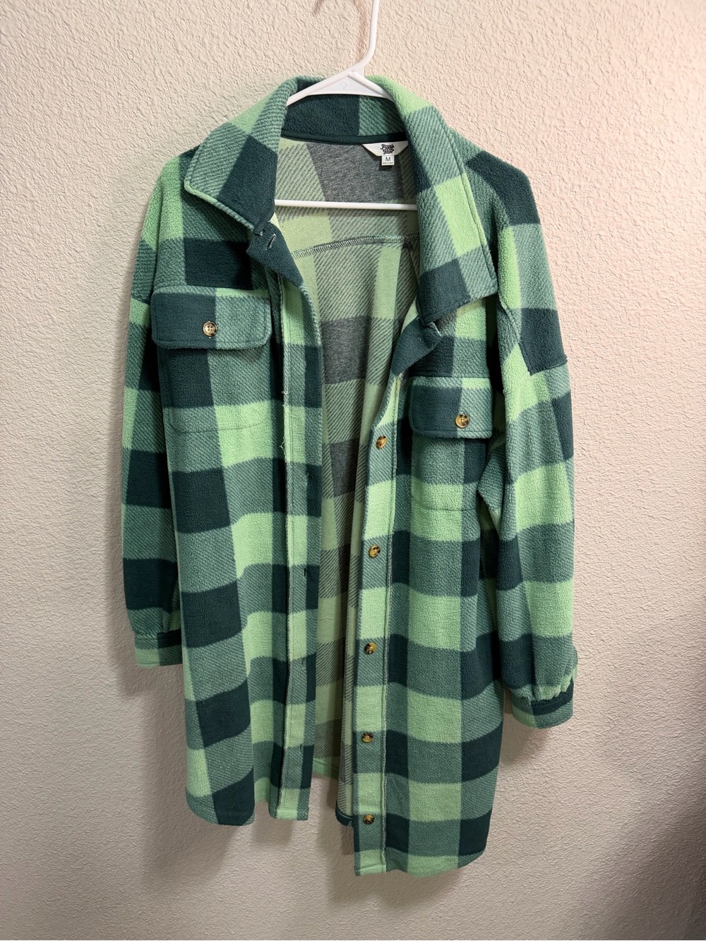 Target Green Plaid Shacket Jacket